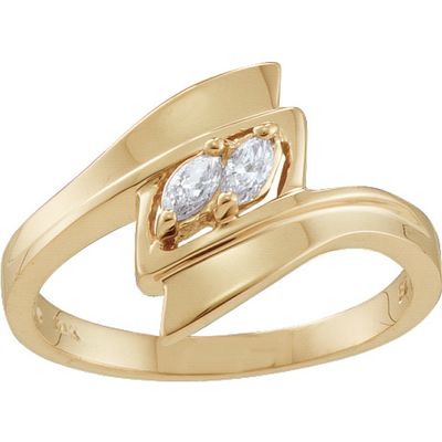 "Angel" Marquise Winged Birthstone  Ring
