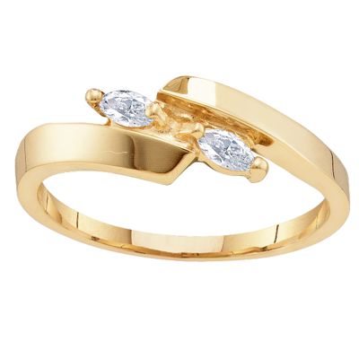"Mi Amor" Double Marquise Bypass  Ring