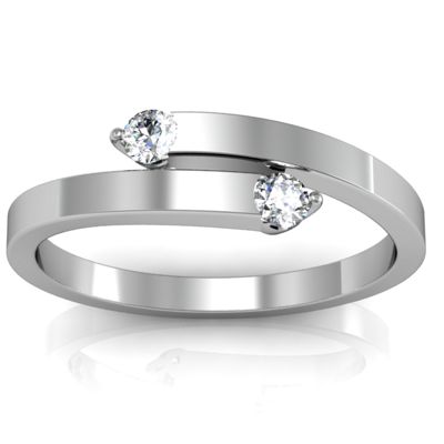 "Soleil" Birthstone Tipped Bypass Daughters Ring