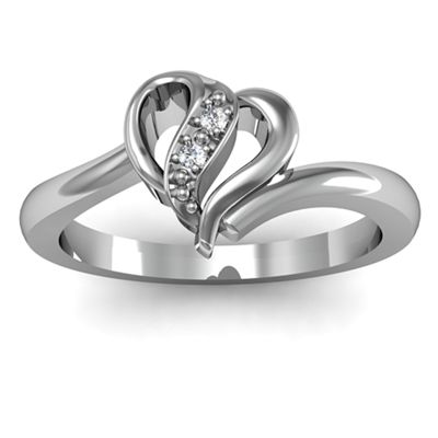 Center Weave Fashion Heart Couples Ring