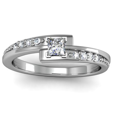 Princess Cut Daughters Ring with Accents
