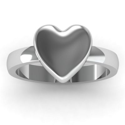 Large Engraved Monogram Heart  Ring