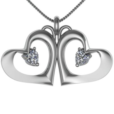 "Gemini" Touching Hearts Birthstone  Pendant