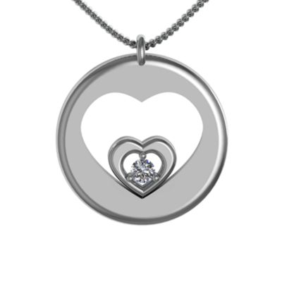"Nexus" Cut Out Heart Birthstone  Pendant