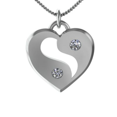 "Feng Shui" Yin Yang Heart  Pendant