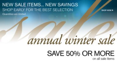 Winter Sale - Save at least 50%