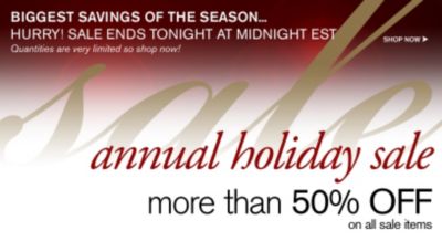 Annual Sale - Save 50% or more