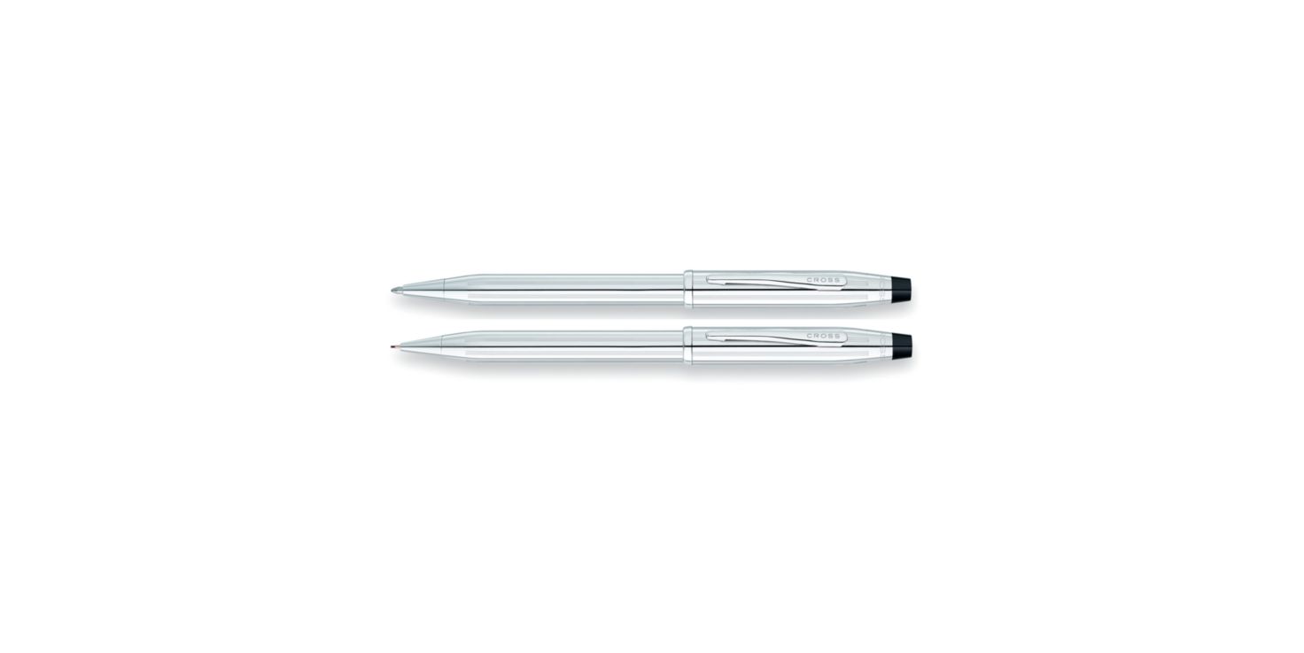 Century II Lustrous Chrome Pen and Pencil Set