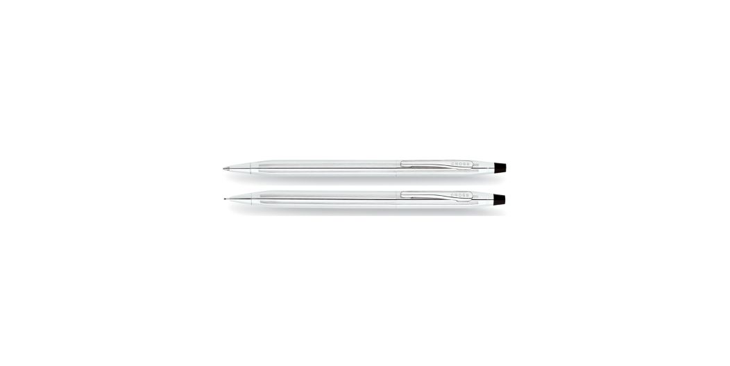 Classic Century Lustrous Chrome Pen and Pencil Set