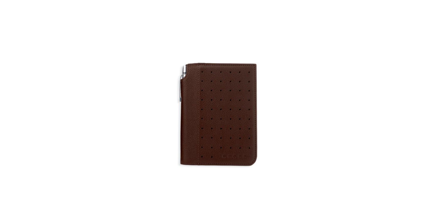 Full-Grain Pebbled Brown Leather Jotter