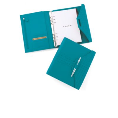 Product image for Agenda A5 en cuir de couleur Turquoise et Stylo