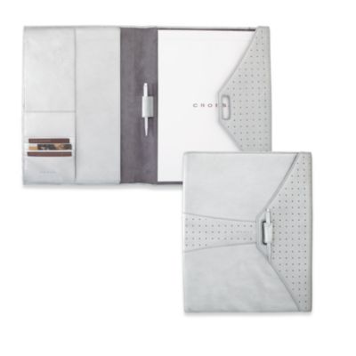 Product image for Conférencier en cuir Argent et stylo