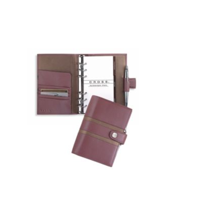 Product image for 1846 Agenda personnel en cuir de couleur vieux rose et Stylo