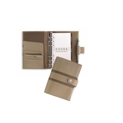 Product image for 1846 Agenda personnel en cuir de couleur beige rosé et Stylo