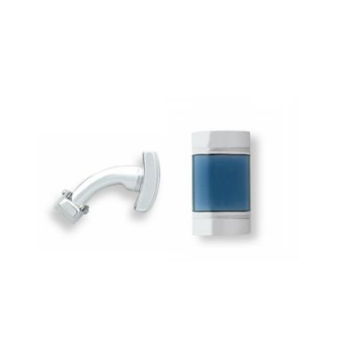 Product image for Apogee- Transparant Staal GrijsRhodium-Plated Manchetknoop