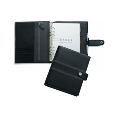 Product image for 1846 Agenda A5 en cuir de couleur noir/gris et Stylo