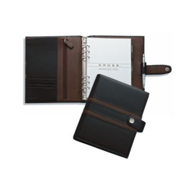 Product image for 1846 Agenda A5 en cuir de couleur chocolat/caramel et Stylo