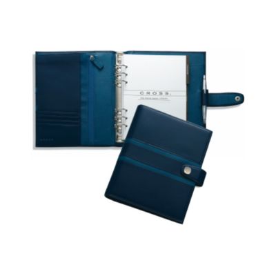 Product image for 1846 Agenda A5 en cuir de couleur cobalt/égée et Stylo