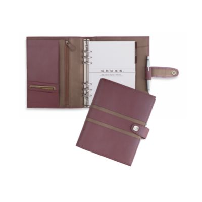 Product image for 1846 Agenda A5 en cuir de couleur vieux rose et Stylo