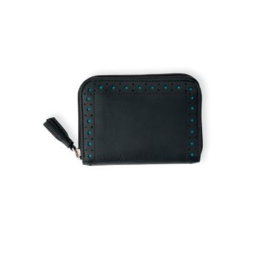 Product image for Autocross Zwart /turkoois Small Accordion portefeuille met rits