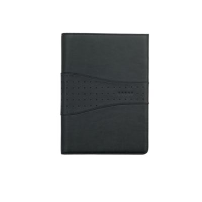 Full-Grain Pebbled Black Leather Jr. Padfolio