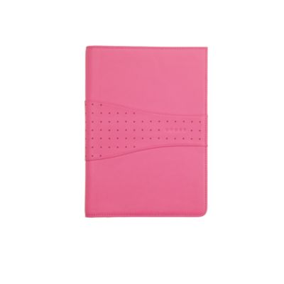 Full-Grain Pebbled Pink Leather Jr. Padfolio