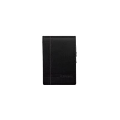 Full-Grain Smooth Black Leather Jotter