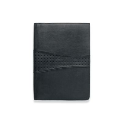 Full-Grain Pebbled Black Leather Padfolio