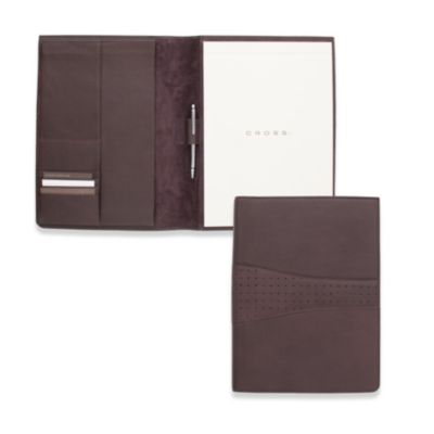 Product image for Conférencier en cuir marron et Stylo