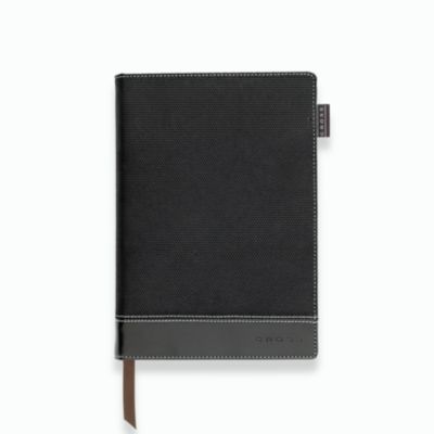 Medium Black Textured Journal with Pen