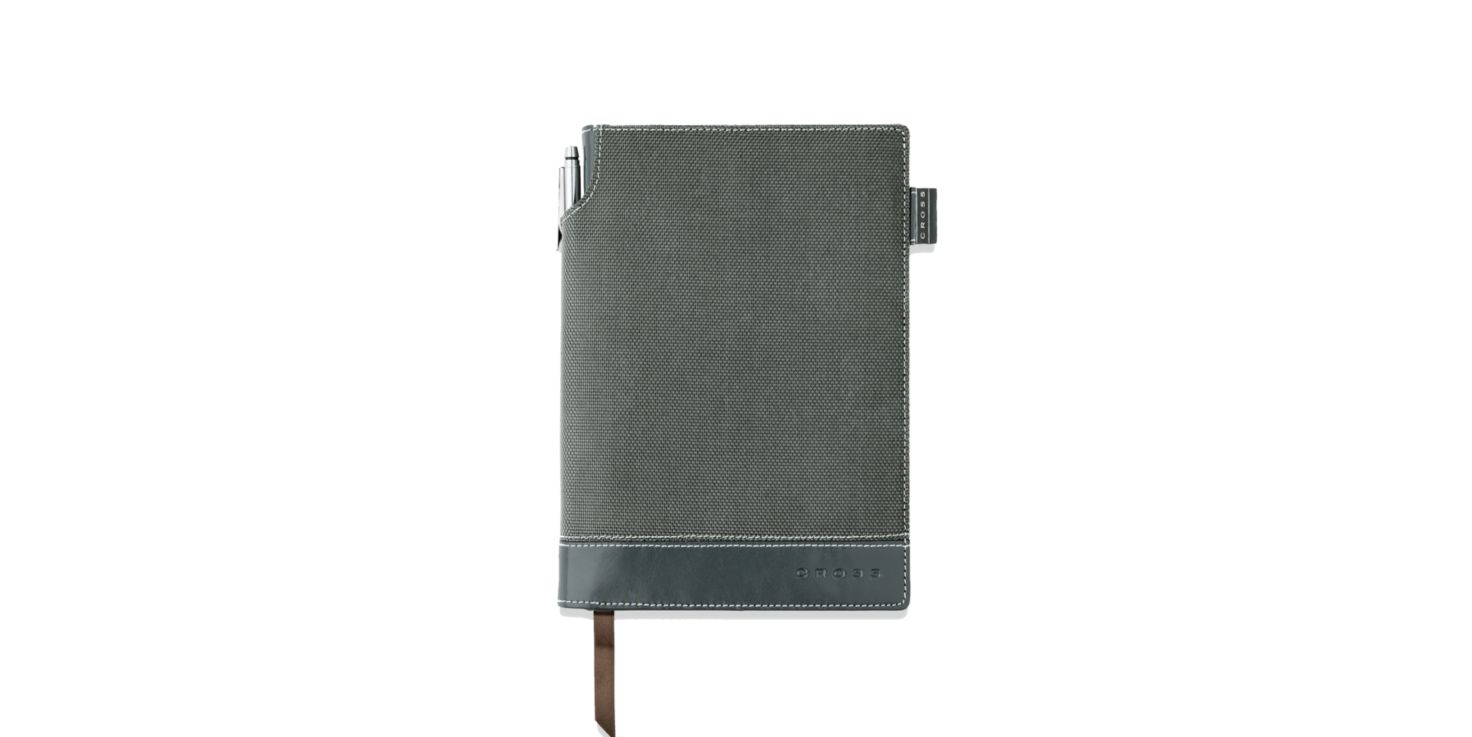 Medium A5 Textured Grey Journal