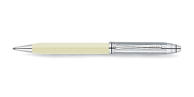 Townsend Ivory Lacquer/Chrome Ballpoint Pen