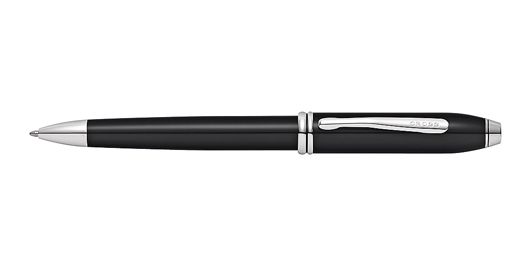Townsend Black Lacquer/Rhodium Plated Ballpoint Pen