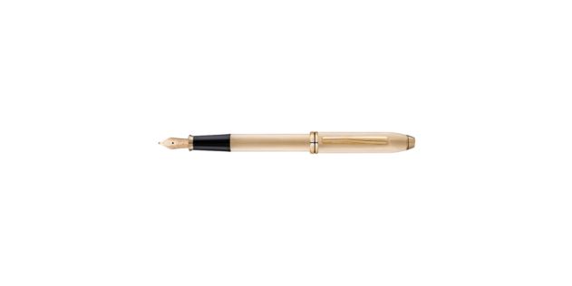 Townsend Brushed 23 Karat Heavy Gold Plate Fountain Pen