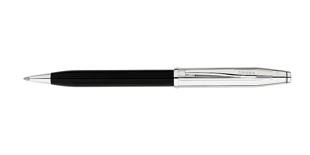 Century II Chrome/Translucent Black Lacquer Ballpoint Pen
