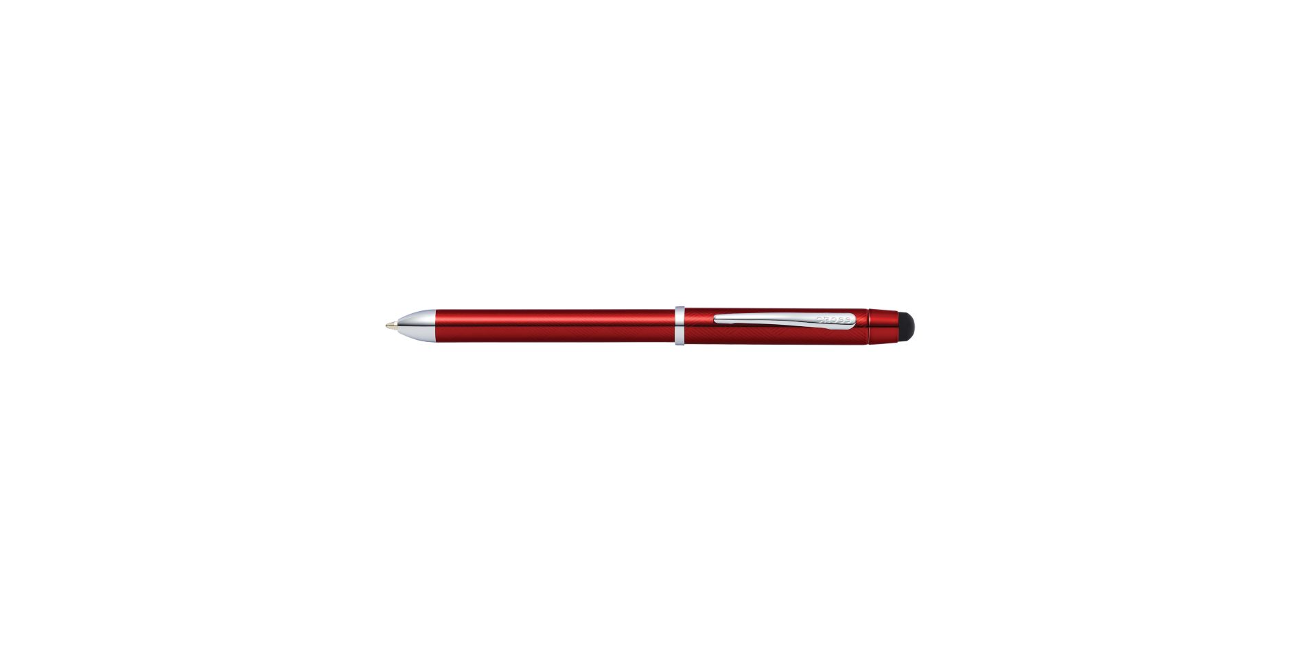 Tech3+ Engraved Translucent Red Multifunction Pen