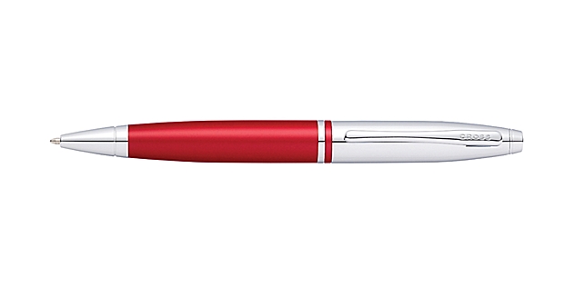 Calais Chrome and Red Ballpoint Pen