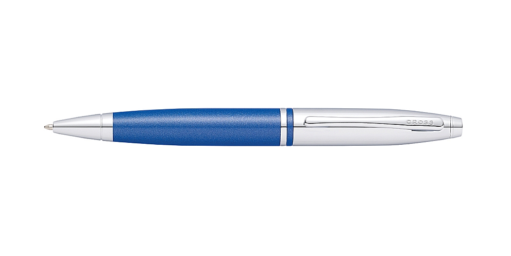 Calais Chrome and Blue Ballpoint Pen
