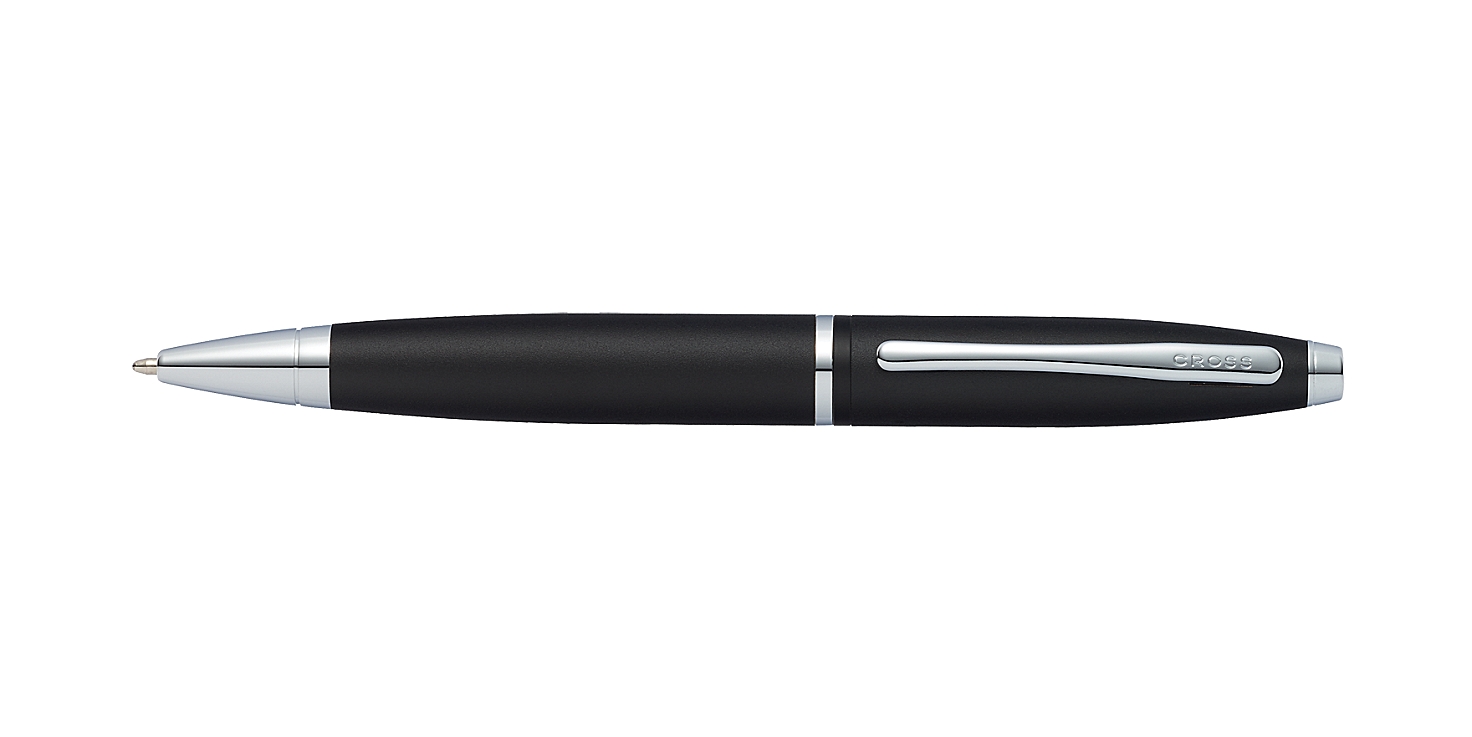 Calais Matte Black Ballpoint Pen with Two Bonus Refills