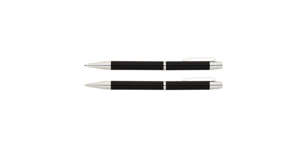 Helios chrome ball pen & pencil set