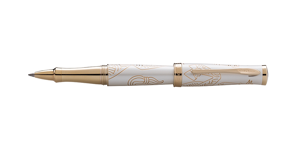 Year of the Horse Imperial White Lacquer Selectip Rolling Ball Pen