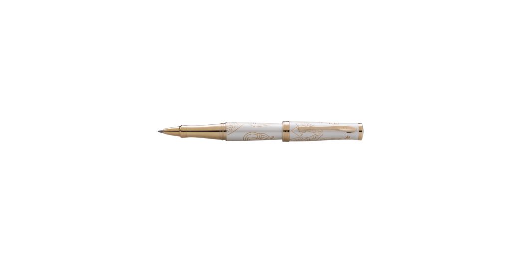 Year of the Horse Imperial White Lacquer Selectip Rolling Ball Pen