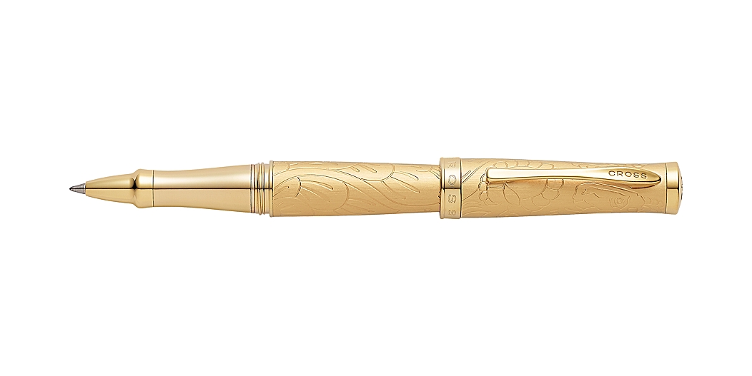 Year of the Goat 23KT Brushed Heavy Gold Plate Selectip Rolling Ball Pen