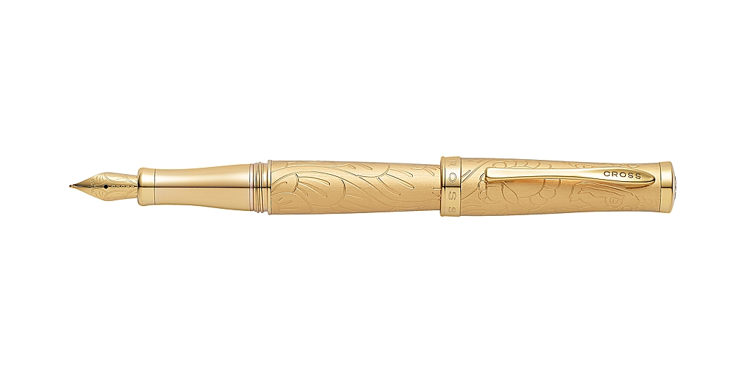 Year of the Goat 23KT Brushed Heavy Gold Plate Fountain Pen