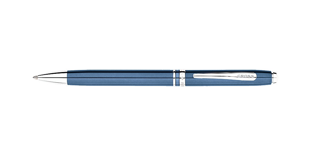 Advantage Steel Blue Lacquer Ballpoint Pen