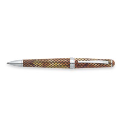 Product image for Cross Torero Kugelschreiber - naturfarbene Leder-Oberfläche mit Python-Schlangenhaut Prägung