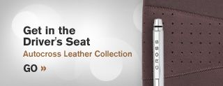 Get in the Driver's Seat. Autocross Leather Collection