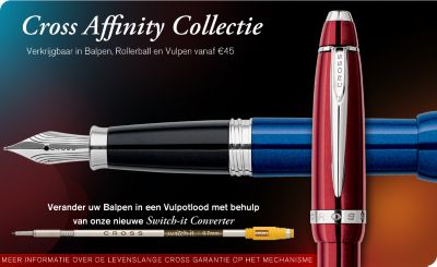 Cross Affinity Collectie Verkrijgbaar in Balpen, Rollerball en Vulpen vanaf 45EURO