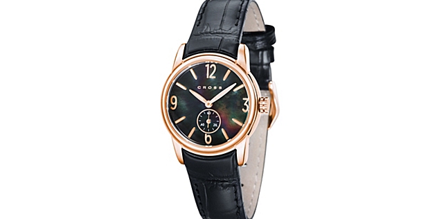 Men's Designer Watch with Round Black Dial Plus Day and Date
