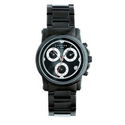Product image for Cronógrafo Milán de caballero con brazalete de acero plateado en negro